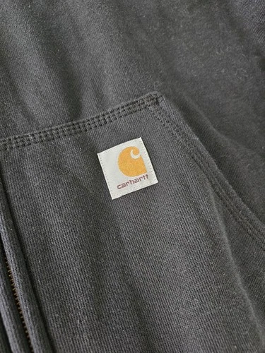 Carhartt Men's Large K122 Heavyweight Full Zip Hooded Sweatshirt Knit Black - Bild 13 von 15