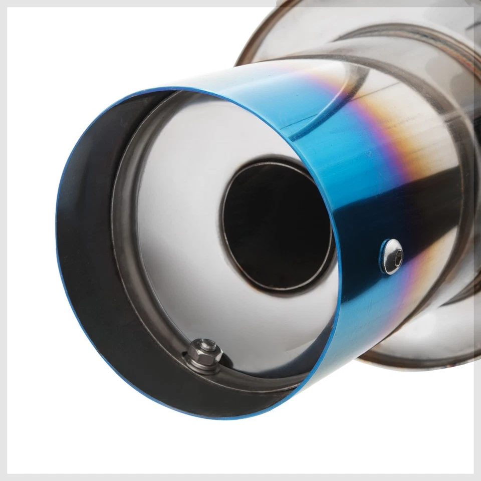 SS Catback Exhaust System 4" Burnt Tip Muffler for 95-05 Cavalier/Sunfire 2.2 - Image 3 of 4