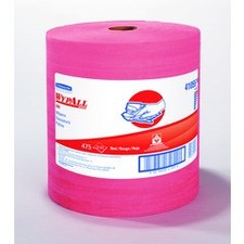 Kimberly Clark 41055 Wypall X80 Red Shop Towels Jumbo Roll 475 Sheets
