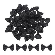 30 Pcs 1.5"x1" Black Bow Ties Mini Bowknot