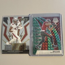 Select Mosaic Mike Evans Turbocharged Insert Buccaneers Card Lot (2 Cards)