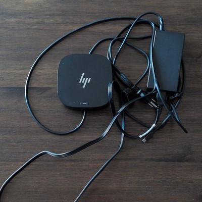 HP USB-C Docking Station AC-Powered w/ HDMI DisplayPort Ethernet USB 3.0 Black