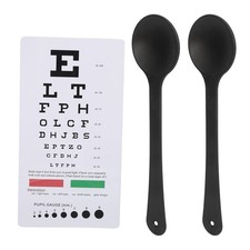 Pocket Eye Chart With 2pcs Occluder Double Sided Vision Eye Test Exams Chart