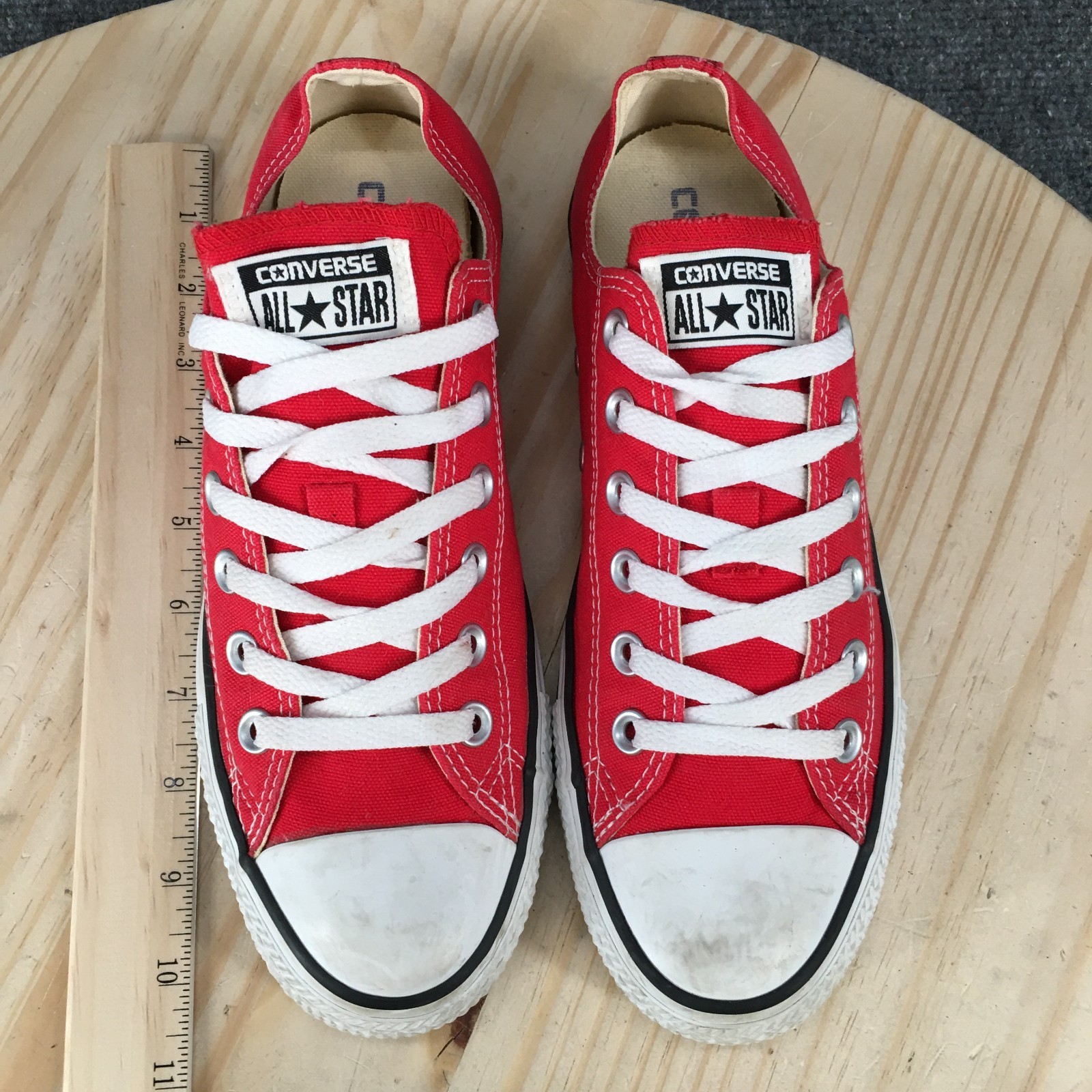 Converse Chuck Taylor All Star Shoes Mens 6 Womens 8 Low Top Sneakers M9696 Red thumbnail 9
