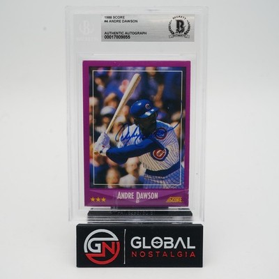 Andre Dawson #4 MLB On Card Auto 1988 Score BGS Authentic Autograph