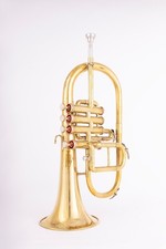 Flugel Horn Brass-Bb Flat 4 Valve With Hard Case Mouthpiece FLUGELHORN NICE SOUN