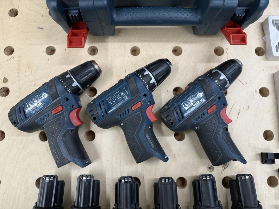 Bosch Professional 3x Akku-Bohrschrauber GSR 12 V-15 inkl. 6 Akkus 2,0 Ah - uvm! - Bild 4 von 4