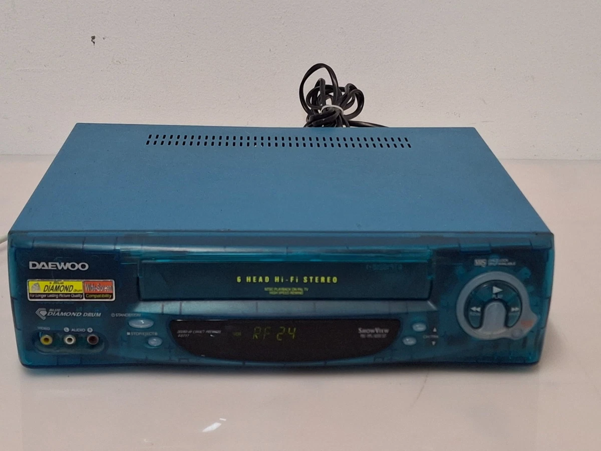 Magnétoscope Daewoo Diamond VQ714 – 6 Têtes – VHS – Bleu – Bon état