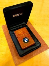 Zippo Briarwood BMW Metal Inlay Gebraucht 1998 Guter Zustand
