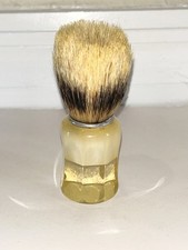 1950s White Pearl  Clear Lucite SHAViNG BRUSH Pure Badger