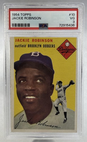 1954 Topps Jackie Robinson #10 PSA 3 Dodgers