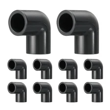 10Pcs 1 1/4" 90°Elbow Fitting, SCH80 2-Way Furniture Grade Pipe Fitting
