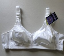 Bali Double Support Wirefree Bra White Comfort-U Design Style 3820 Size 38B NWT