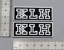 KLH Speaker Grill Badge Logo Emblem Name Plate Pair With Self Stick Adhesive