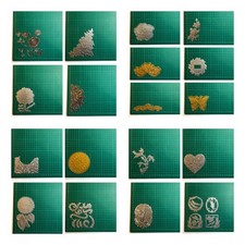 Hot Foil Plates - Flowers Wreath Tree Butterflies Border Vines Rose Bird Heart