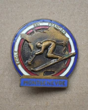 Insigne, broche ESF école de ski Français " Montgenèvre " Augis Lyon
