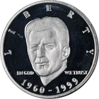 John F. Kennedy Jr (1960-1999) 1 Ounce Silver Proof Round 99.9% Fine - Hairli...