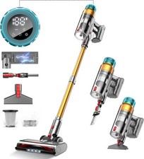 Cordless Vacuum Cleaner 600W 55Kpa Stick Vacuum,Up to 55Mins, Gold 