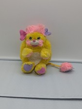 1985 Vtg Potato Chip Popple Plush by Mattel 80's Plush Toy Yellow W/hearts