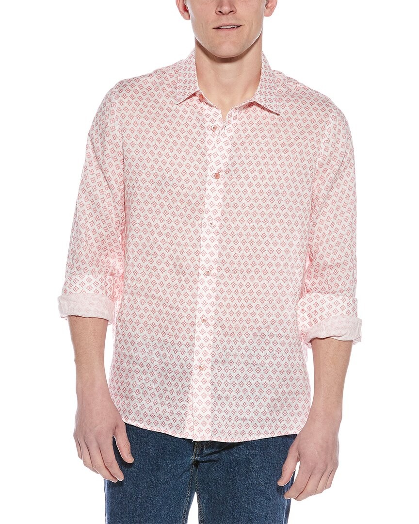 Raffi Linen Shirt Mens Pink L 7290₽