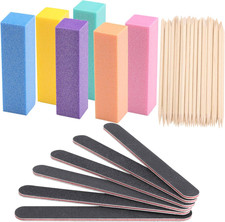 100 Pcs Orange Sticks for Nails Double Sided Multi Functional Wooden Cuticle Pus