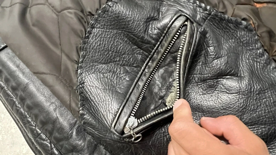 复古 60 年代 - 70 年代肖特 Perfecto CAF1 转向 CAF-1 安全赛车摩托车夹克 — 第 4/4 张图片