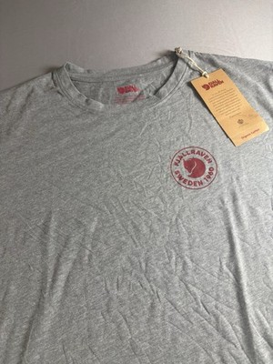 Fjallraven 1960 Logo Men's T-Shirt,Grey Melange, X-Large NWT $45