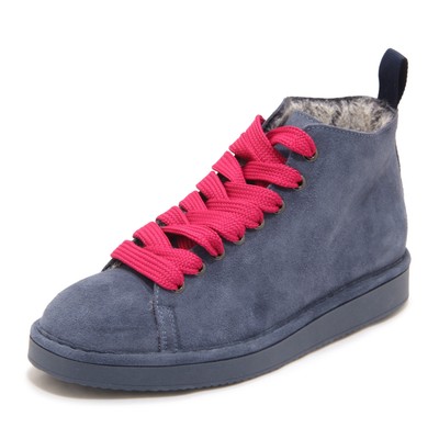 M4825 SNEAKER DONNA PANCHIC P01 WOMAN ECO-FUR INSIDE SHOES BLUE