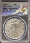 2025 Silver Eagle ANACS MS70 Eagle Privy Release