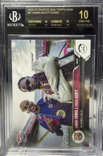 Topps 2025-26 Topps Now FC Barcelona Lamine Yamal & Travis Scott #001 /22483