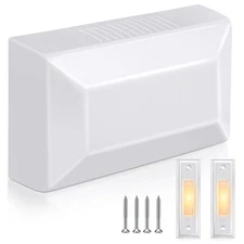 Saillong Wired Door bell Chime Kit, 2 16V 10VA Two Note Lighted Doo... Fast Ship