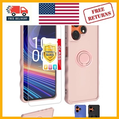 Luxurious Pink Celero 5G+ Plus 2024 Case with Tempered Glass Protector