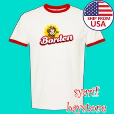 Borden Cheese Men's Ringer Red Size S to 3XL