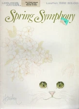 Leisure Arts #582 SPRING SYMPHONY Cats & Flowers Cross Stitch Pattern Leaflet