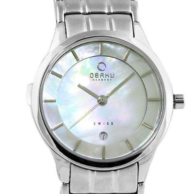 OBAKU HARMONY LADIES SWISS QUARTZ WATCH NEW STAINLESS MOP DIAL MOTHER OF PEARL
