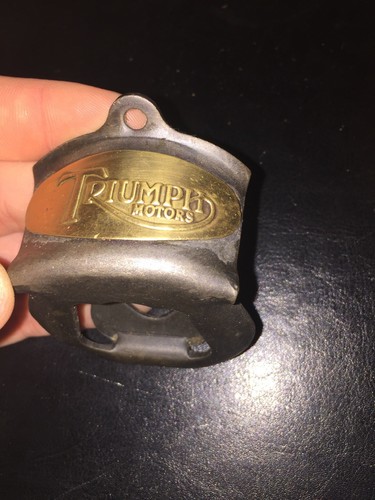 Triumph Motorcycle Bottle Opener Beer Soda Fatboy Biker Collector Patina Blemish