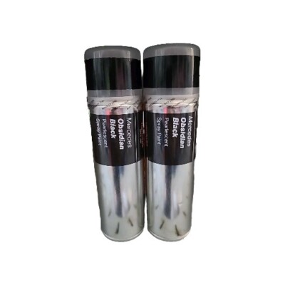 MERCEDES OBSIDIANSCHWARZ PERLGLANZ SPRAY LACK 300ML HALFORDS DOSEN x2 