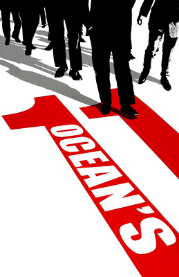 AA3171 Oceans Eleven Film By Steven Soderbergh 2001 White Movie Poster 11x17