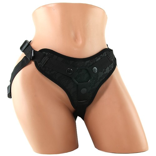 Sportsheets Midnight Lace Strap-On Strap-On Harness - Black