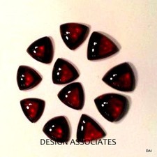 RED GARNET 5 MM TRILLION CUT CABOCHON 6 PIECE SET ALL NATURAL