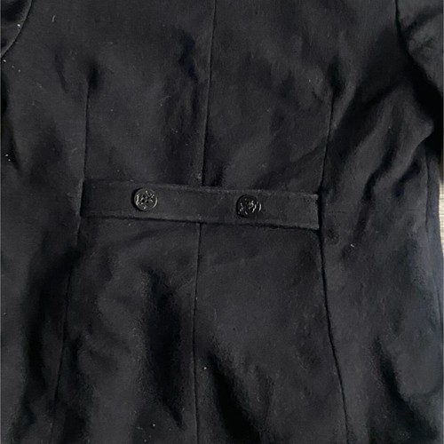 Jason Kole Womens Black, Hooded Pea Coat-Mid-length-Black-Size M-GUC - Picture 8 of 8