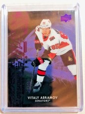 2019-20 UD Black Obsidian Rookies Purple #RVA Vitaly Abramov /99 Senators **