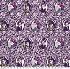 ¡NUEVO! TULA ROSA SOLANÁCEA DEJA VU MINI AQUELARRE EN TELA HALLOWEEN NERIUM 1/2 YD