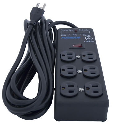 Furman SS6B 15A AC Surge Strip, 6 Outlet