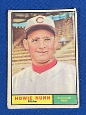 1961 Topps Howie Nunn Baseball Card #346 Cincinnati Reds
