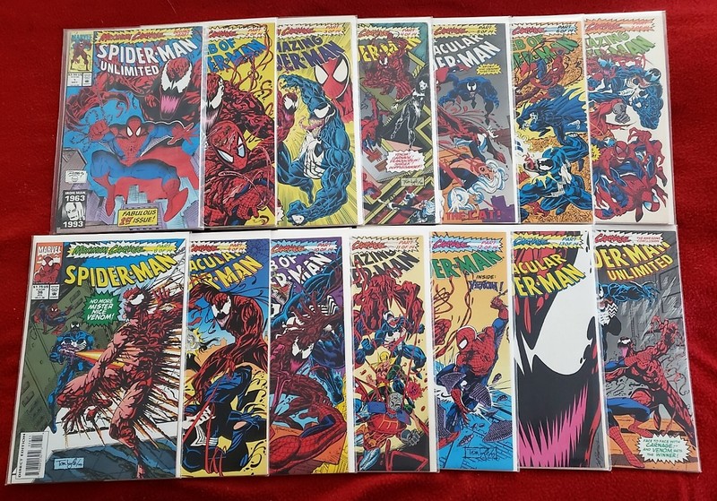 Marvel Spider-Man/Venom/Carnage "Maximum Carnage" Book/Card Lot