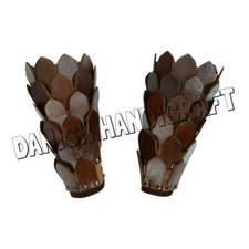 Arm Guards Set Leather Scale Forearm Bracers Pair New For Unisex Arm Guards Set