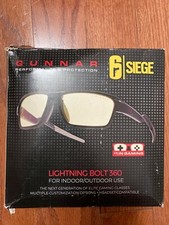Gunnar Optiks LI3-00103 Lightning Bolt 360 6-siege Onyx Sun Glasses Blue Light