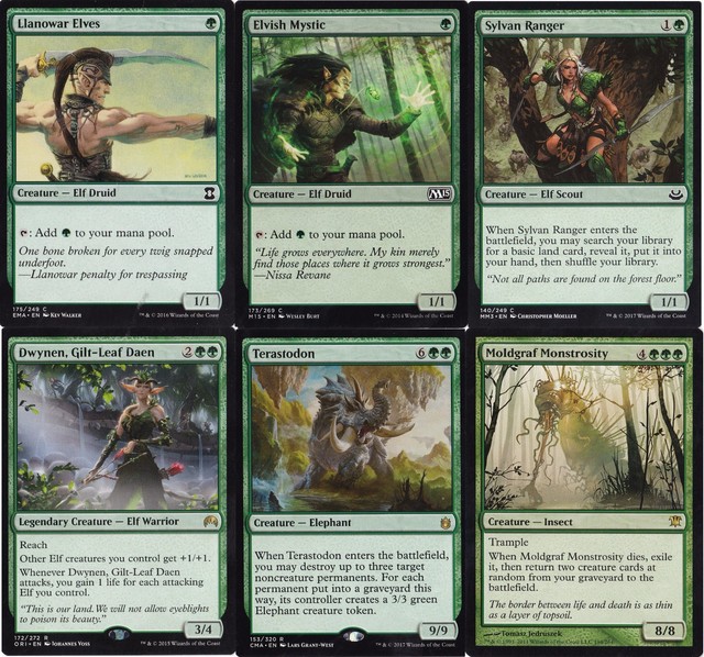 Mono Green Elf Ramp Deck Dwynen Terastodon 60 Cards Magic Gathering