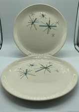 Salem North Star Dinner Plate Ovenproof 9.25” Atomic Set Of Two (2)